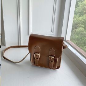 Simple Casual Shoulder Messenger Bag (Color: Coffee)