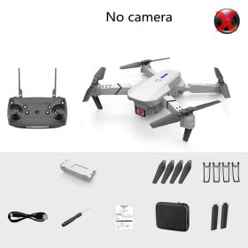 Dual-Lens Folding Drone Fixed-Height Four-Axis Aerial Photography Aircraft Remote Control Aircraf (Option: White-No pixels-1 battery)
