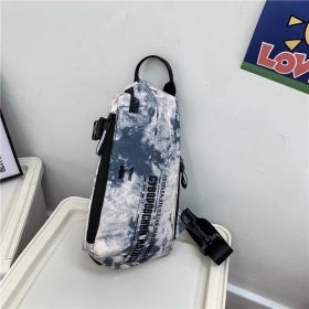 Mens Fashionable And Versatile Casual Shoulder Bag (Option: Blue-Chimp pendant)