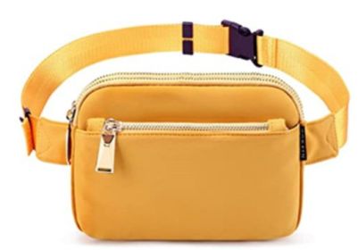Men's Fashion Waist Bag Running Sports Bag Hip Cross-body Bag (Color: Yellow)