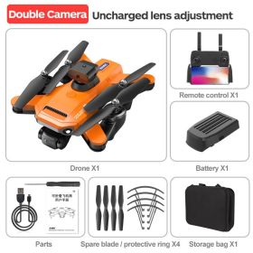 High Definition Aerial Shot Of Quadcopter With 8K Electric Modulation Lens (Option: Orange double shot-Single battery plate)