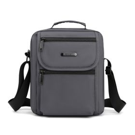 Men's One Shoulder Messenger Bag With Large Capacity (Color: Dark Grey)