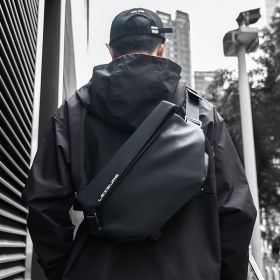 Single Shoulder Bag Multi Function Messenger (Color: Black)