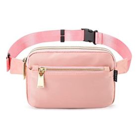 Men's Fashion Waist Bag Running Sports Bag Hip Cross-body Bag (Color: Pink)