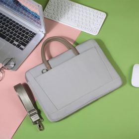 Laptop BagOne Shoulder Laptop Case Meeting Waterproof (Option: Grey-13to13.3 inches)