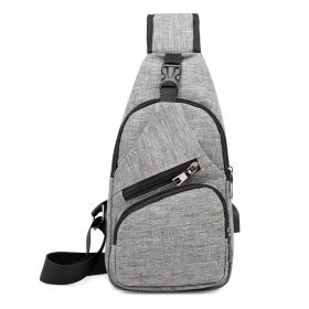 Men's Charging Bag Sports Canvas (Color: Grey)