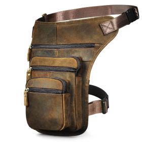 Men's Retro Outdoor Cell Phone Camera Waist Bag (Option: Deep crazy horse)
