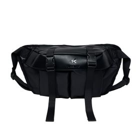 Large Capacity Casual Japanese Workwear Crossbody Bag (Color: Black)