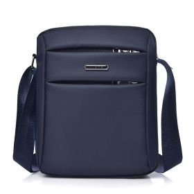 New Men's  Korean Waterproof Oxford Cloth Messenger Bag (Option: Blue-12 Inches)