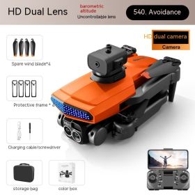 UAV Obstacle Avoidance Remote Control Toy (Option: D6 Orange Dual Camera-Style 2)